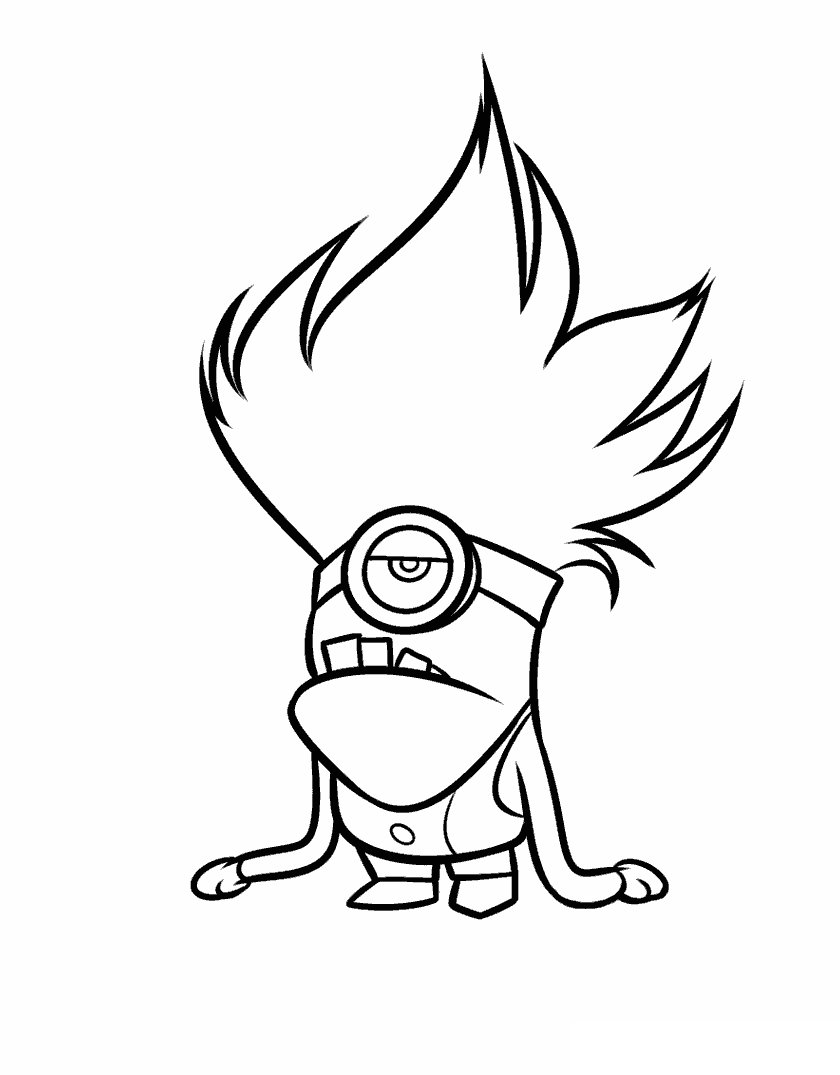 Coloring page - Bad minion