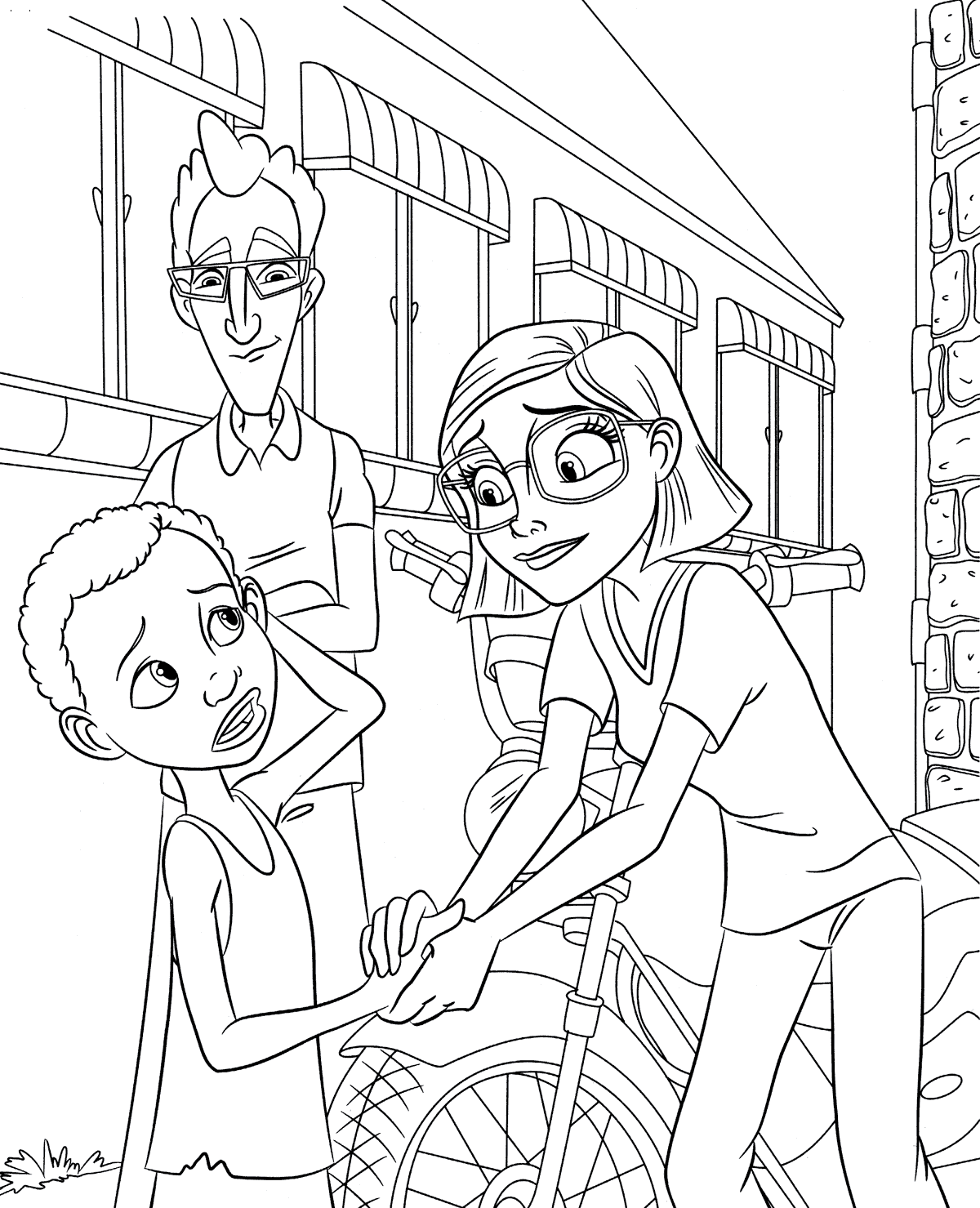 Coloring page - Grateful tourists