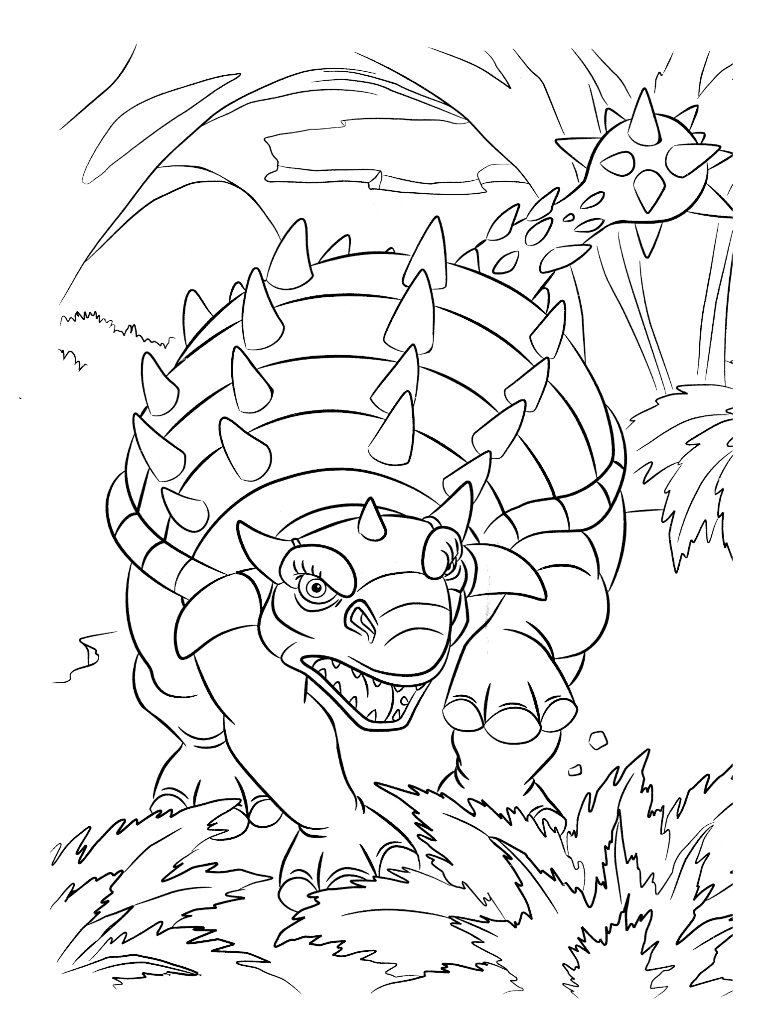 Coloring page - Angry dinosaur