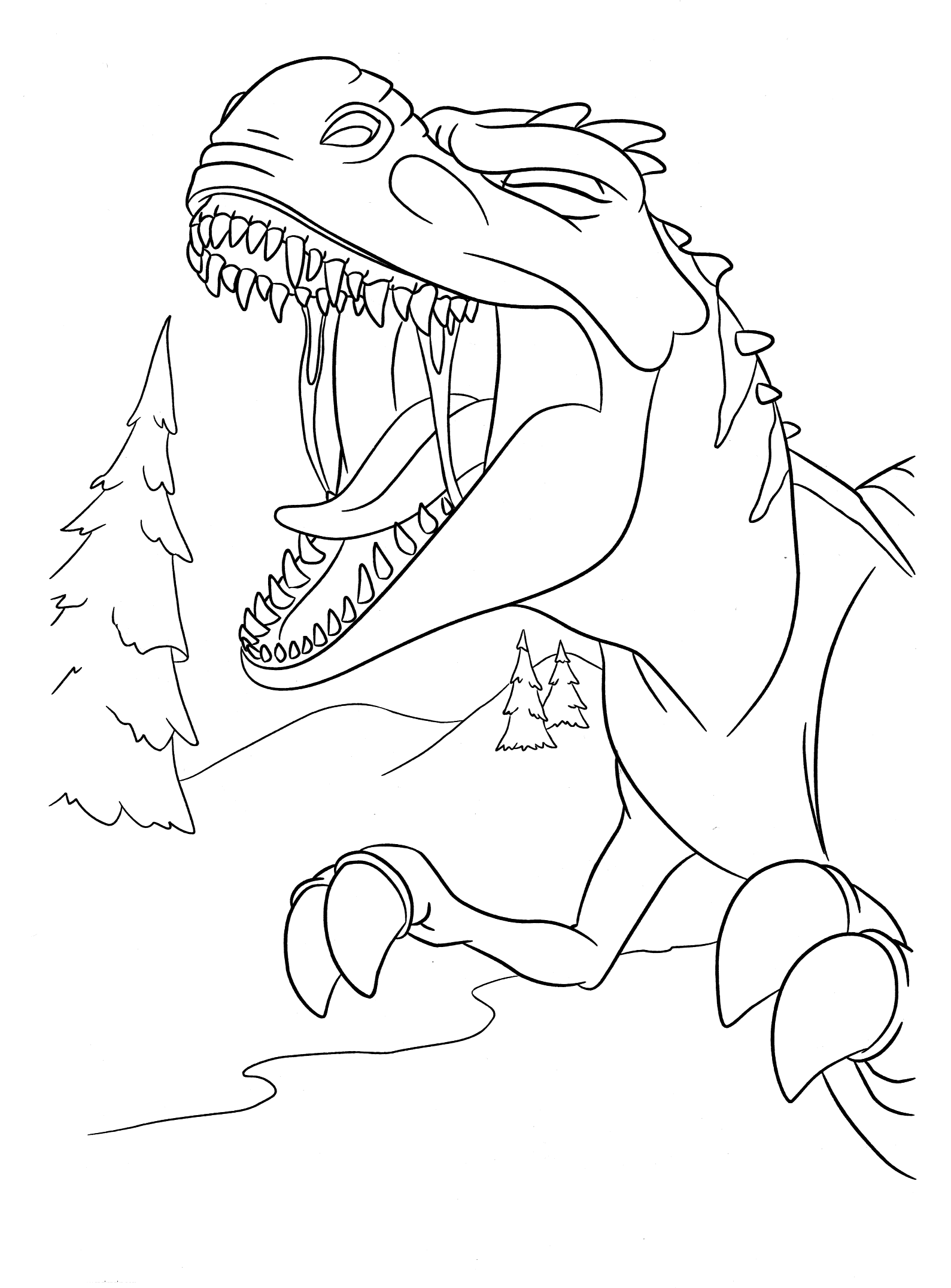 Coloring page - Dinosaurs loud roar