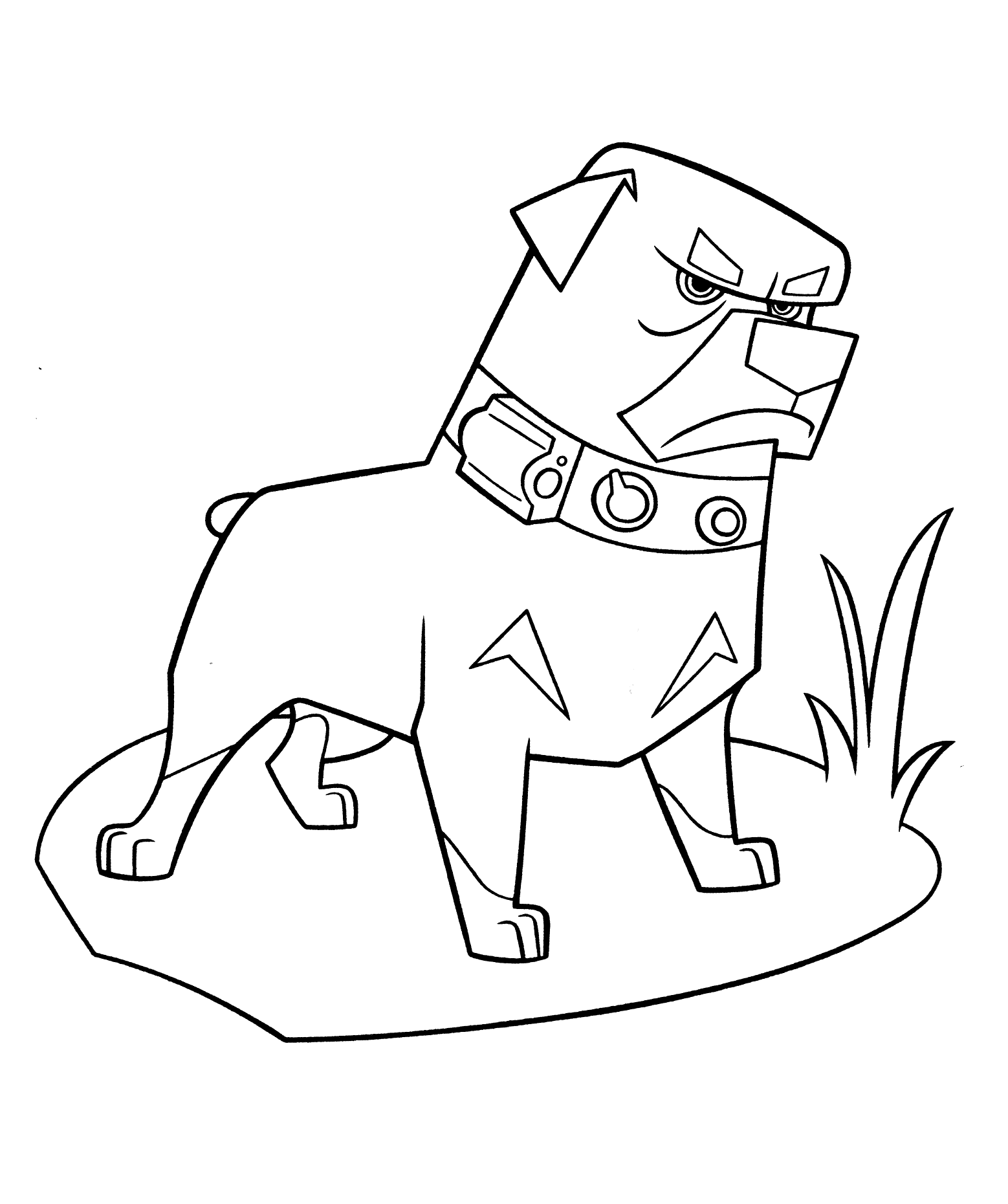 Coloring page - Angry dog