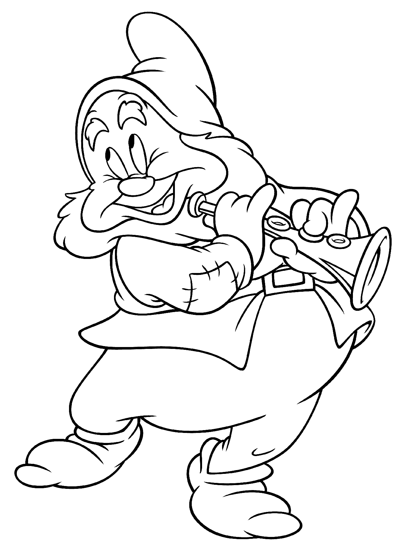 Coloring page - Happy Gnome