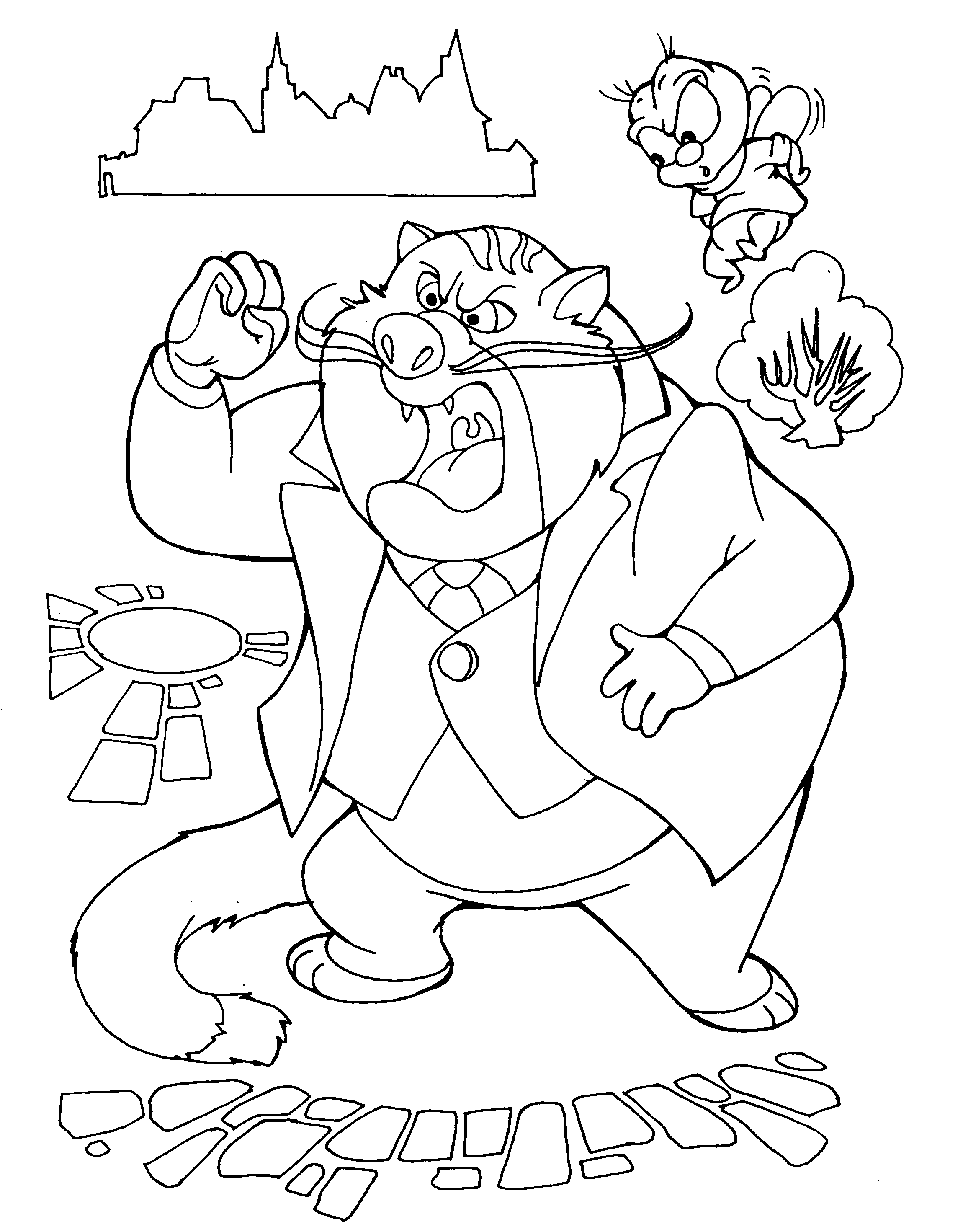 Coloring page - Fat Cat and Zipper