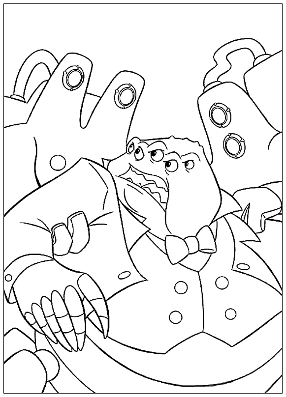 Coloring page - The arrest of the boss