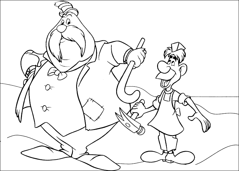 Coloring page - The Walrus and the Carpenter