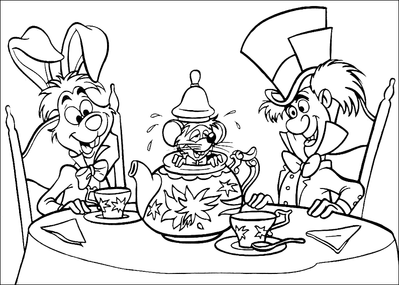 Coloring page - March Hare