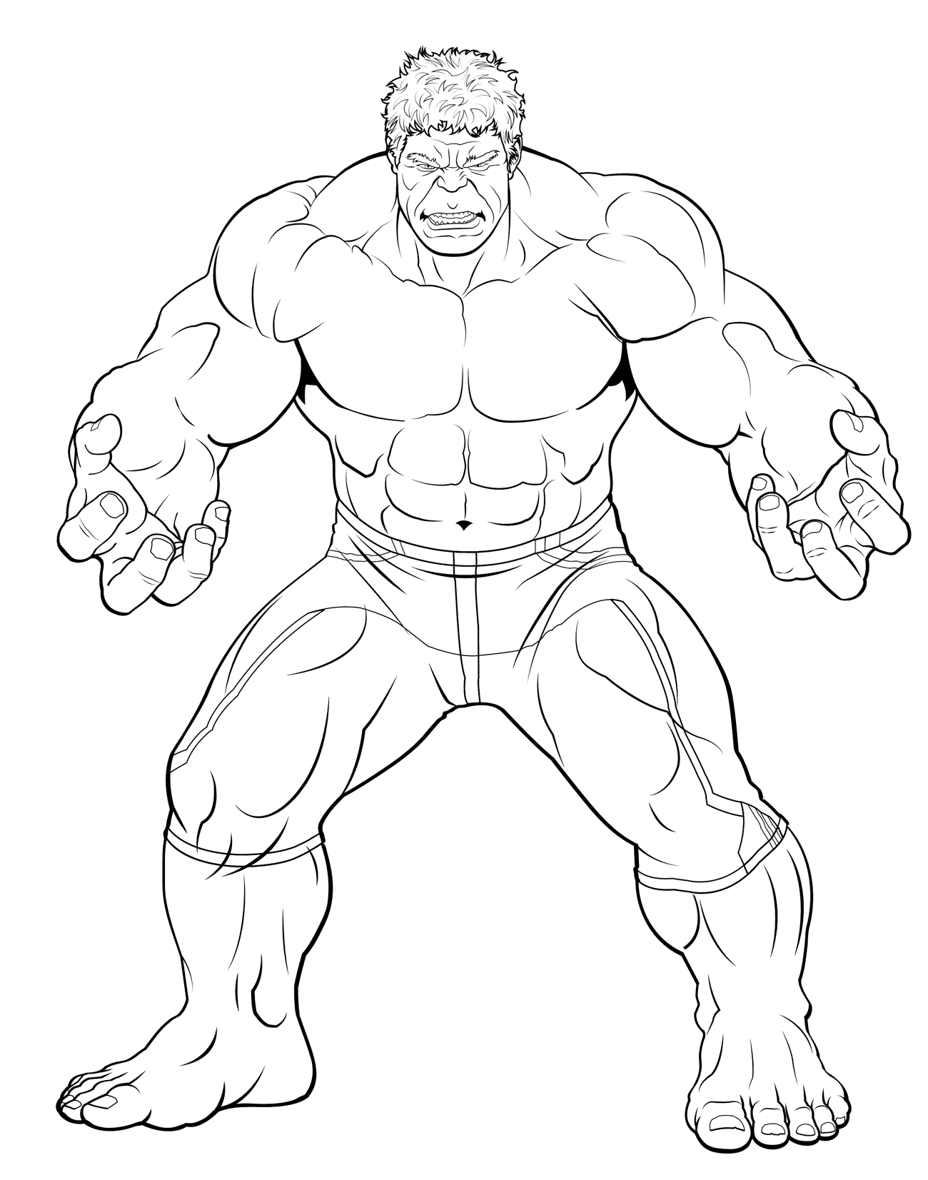 Coloring page - Raging Hulk