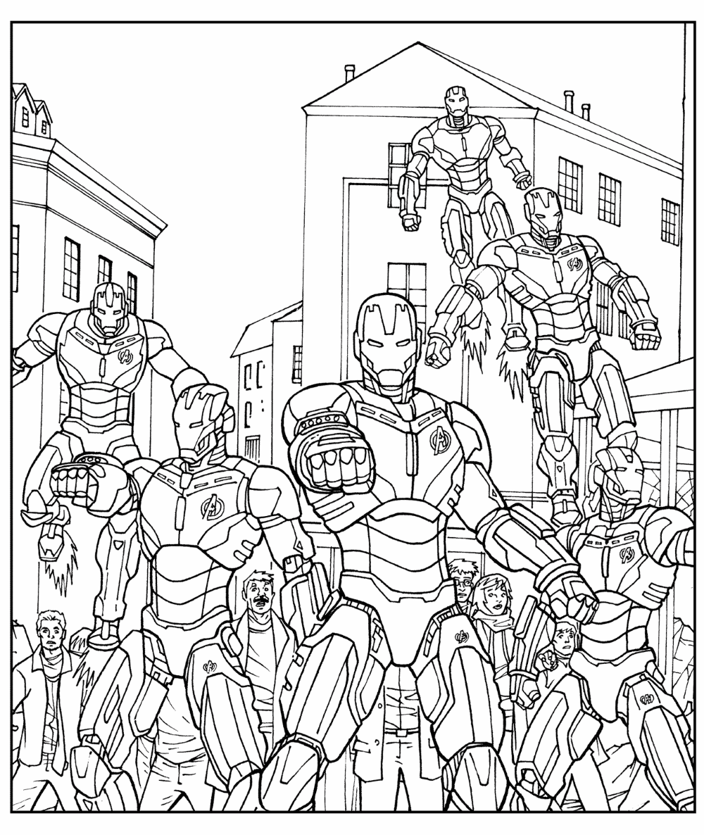 Coloring page - Ultron robot army