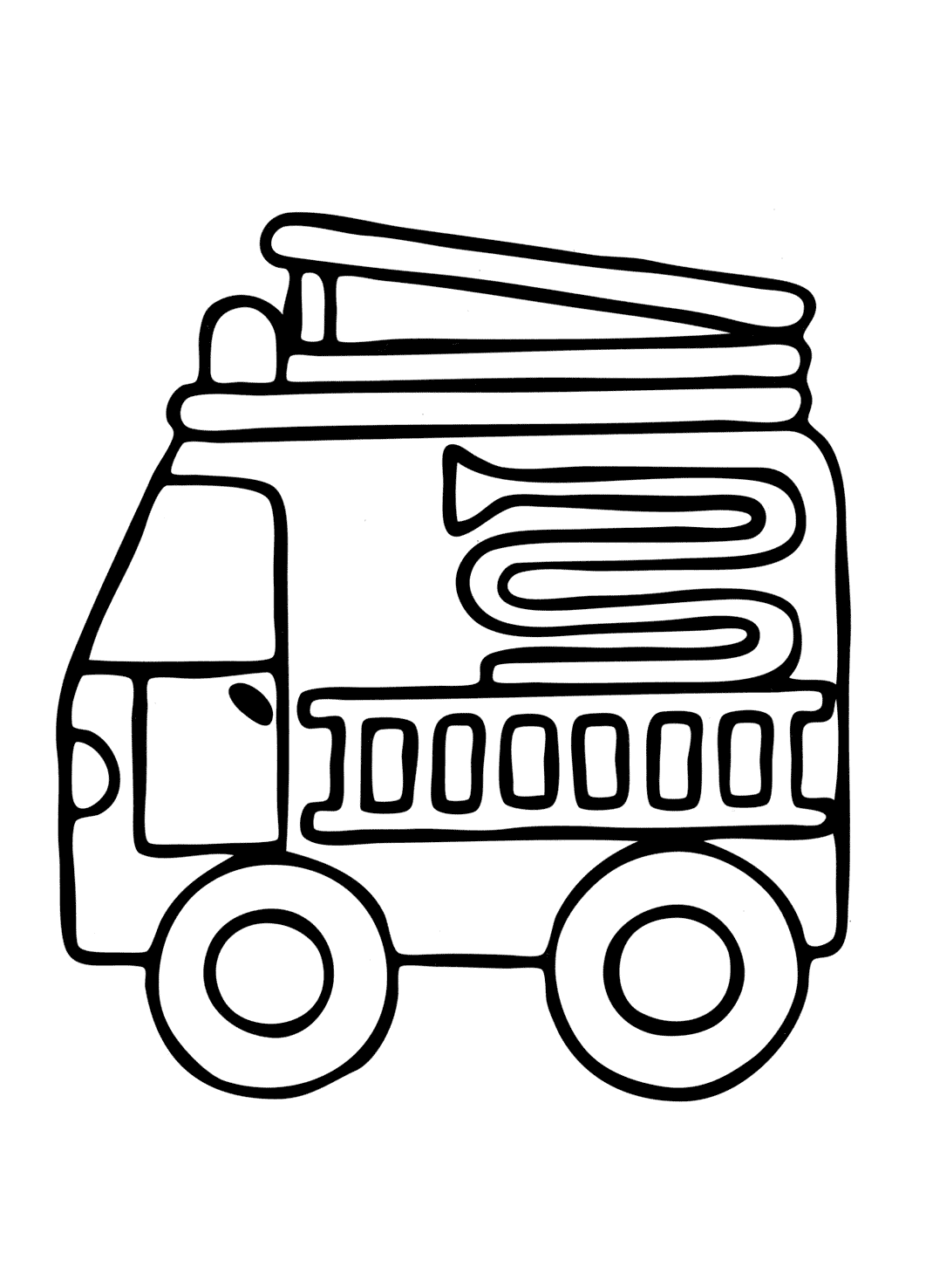 Coloring page - Fire truck