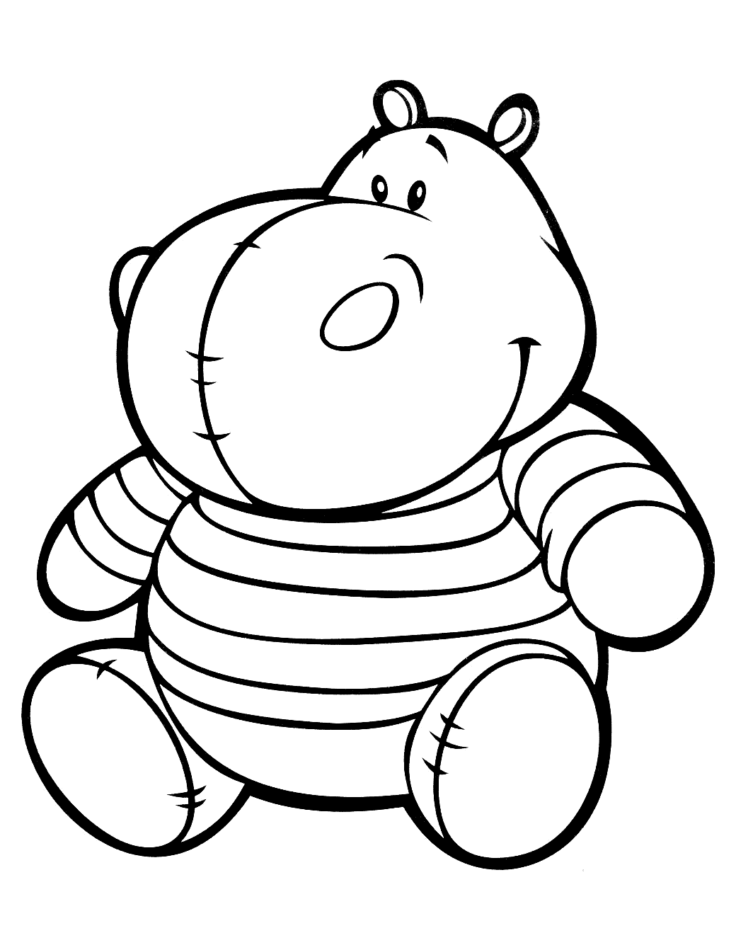 Coloring page - Hippo