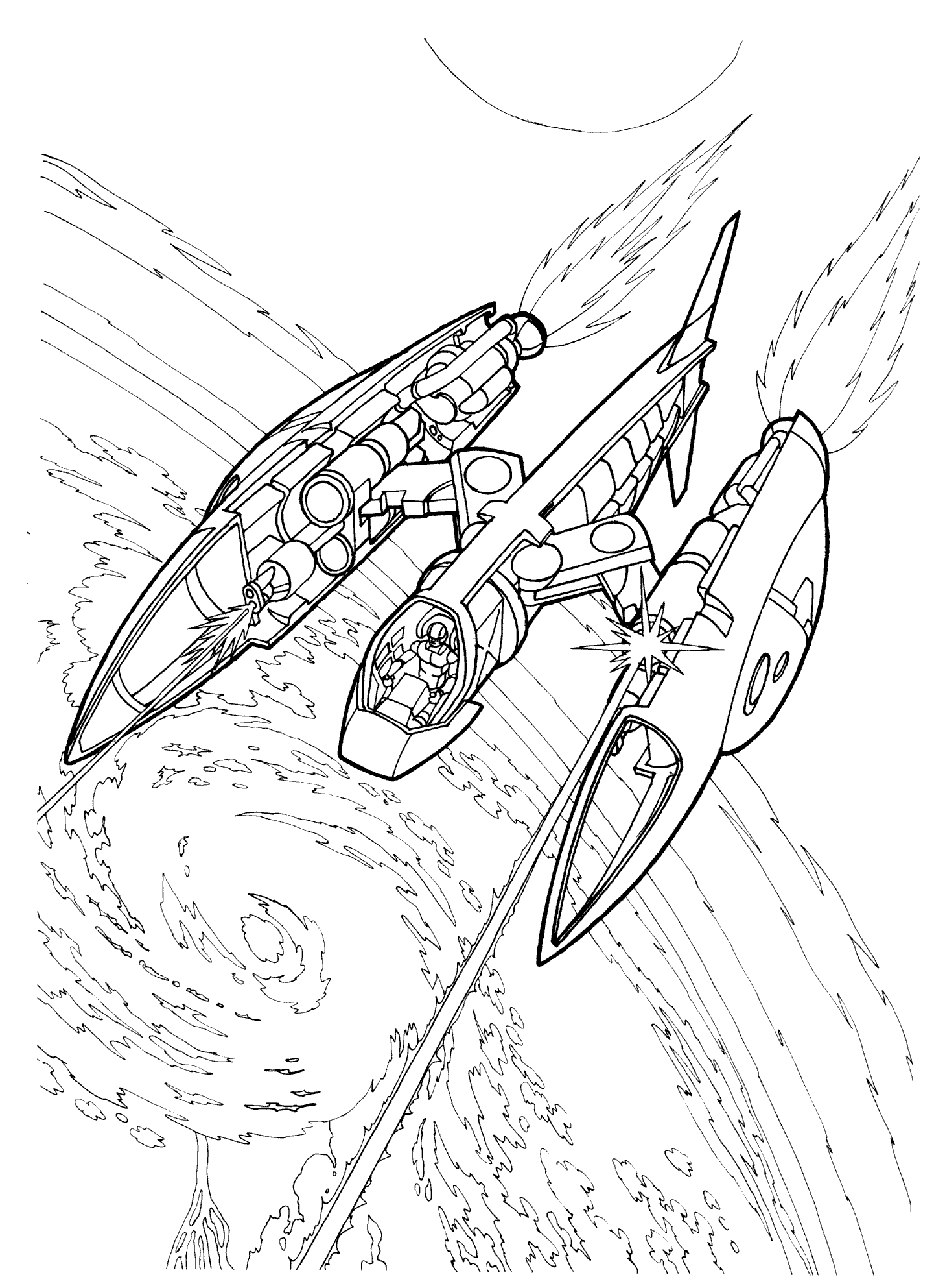 Coloring page - Space Fighter