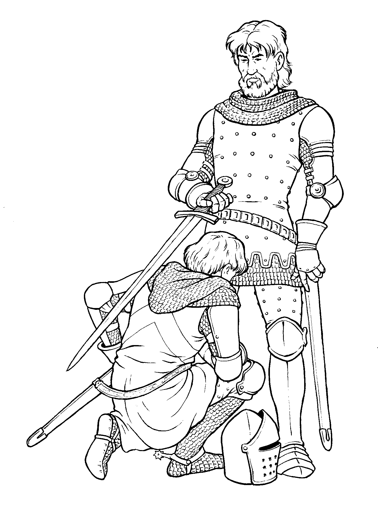 Coloring page - Knighted