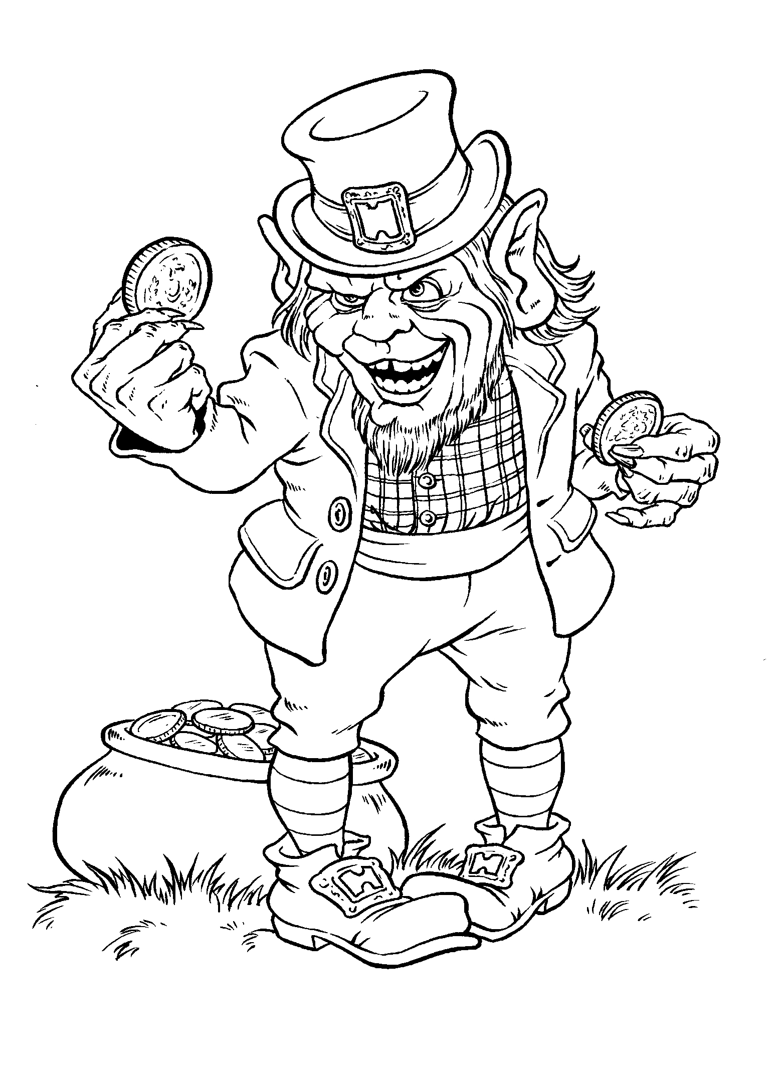 Coloring page - Angry Troll
