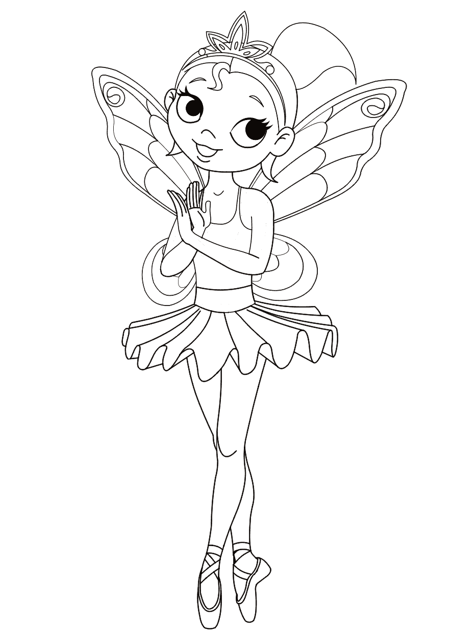 Coloring page - Ballerina girl