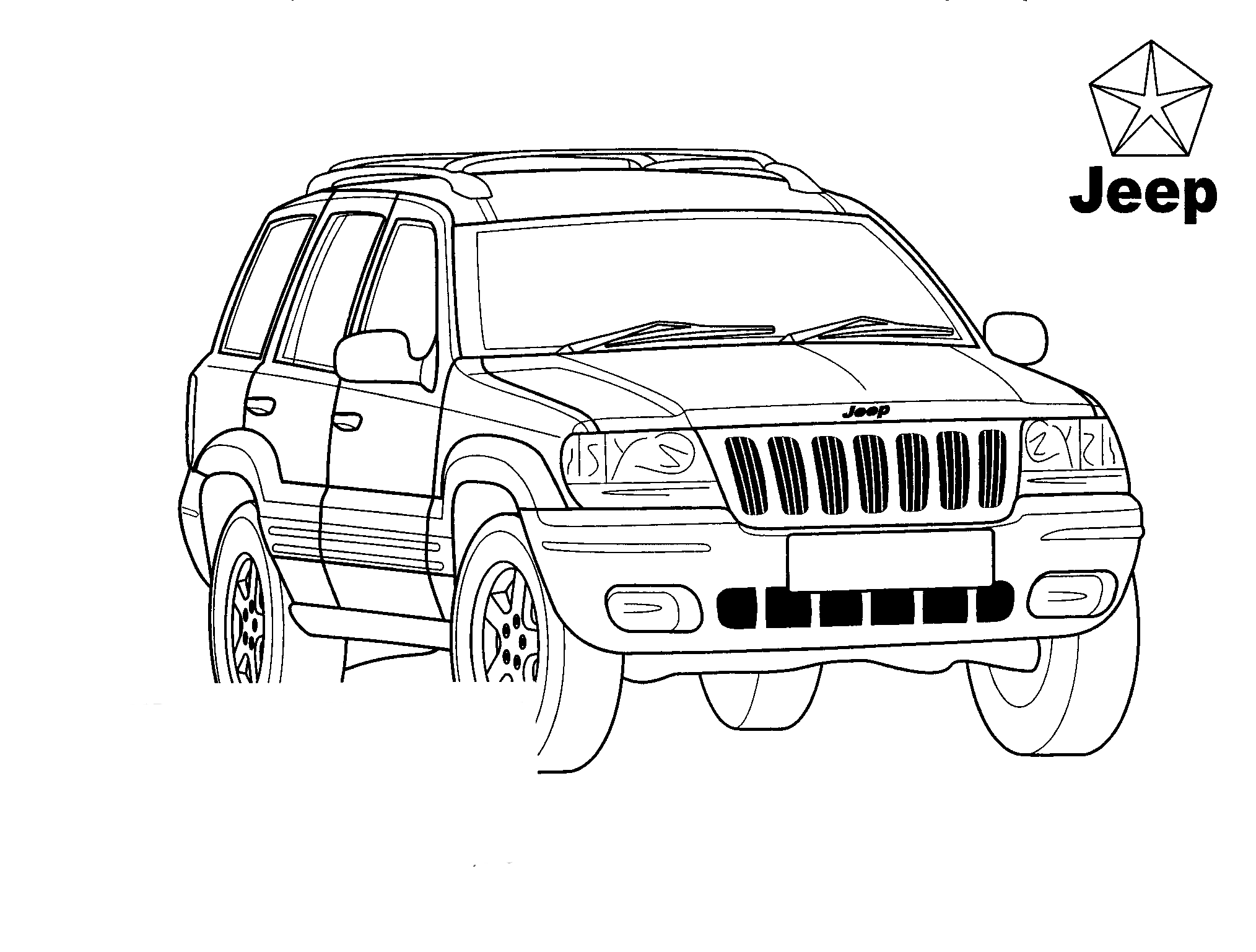 Coloring page Jeep Grand