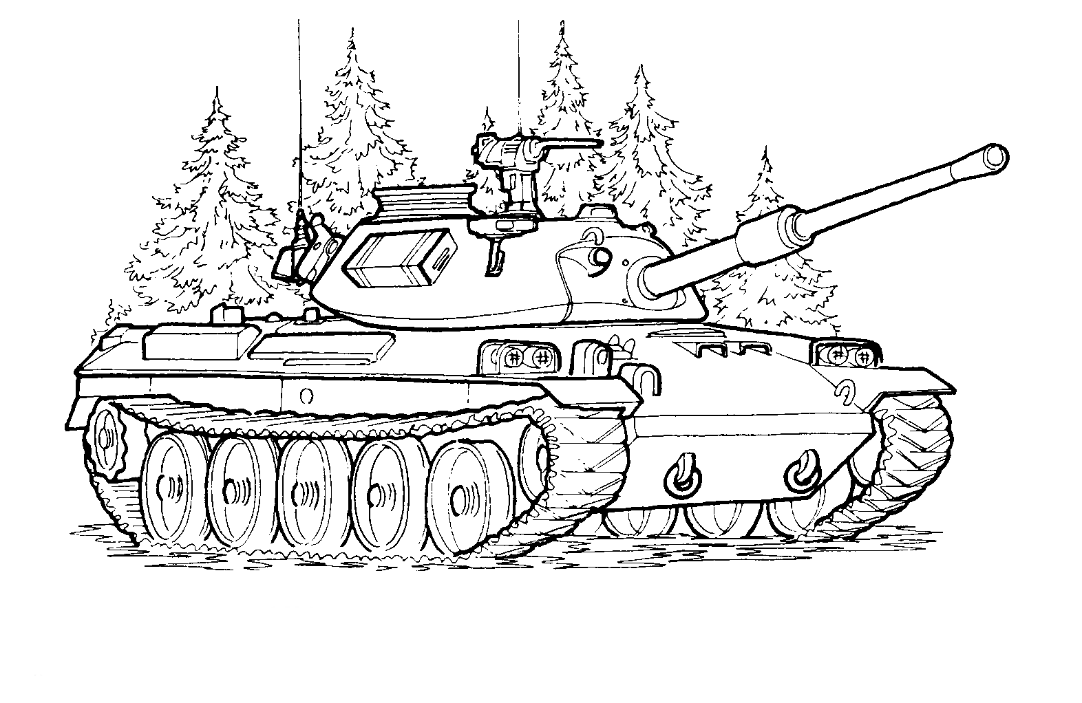 coloring page  japanese tank