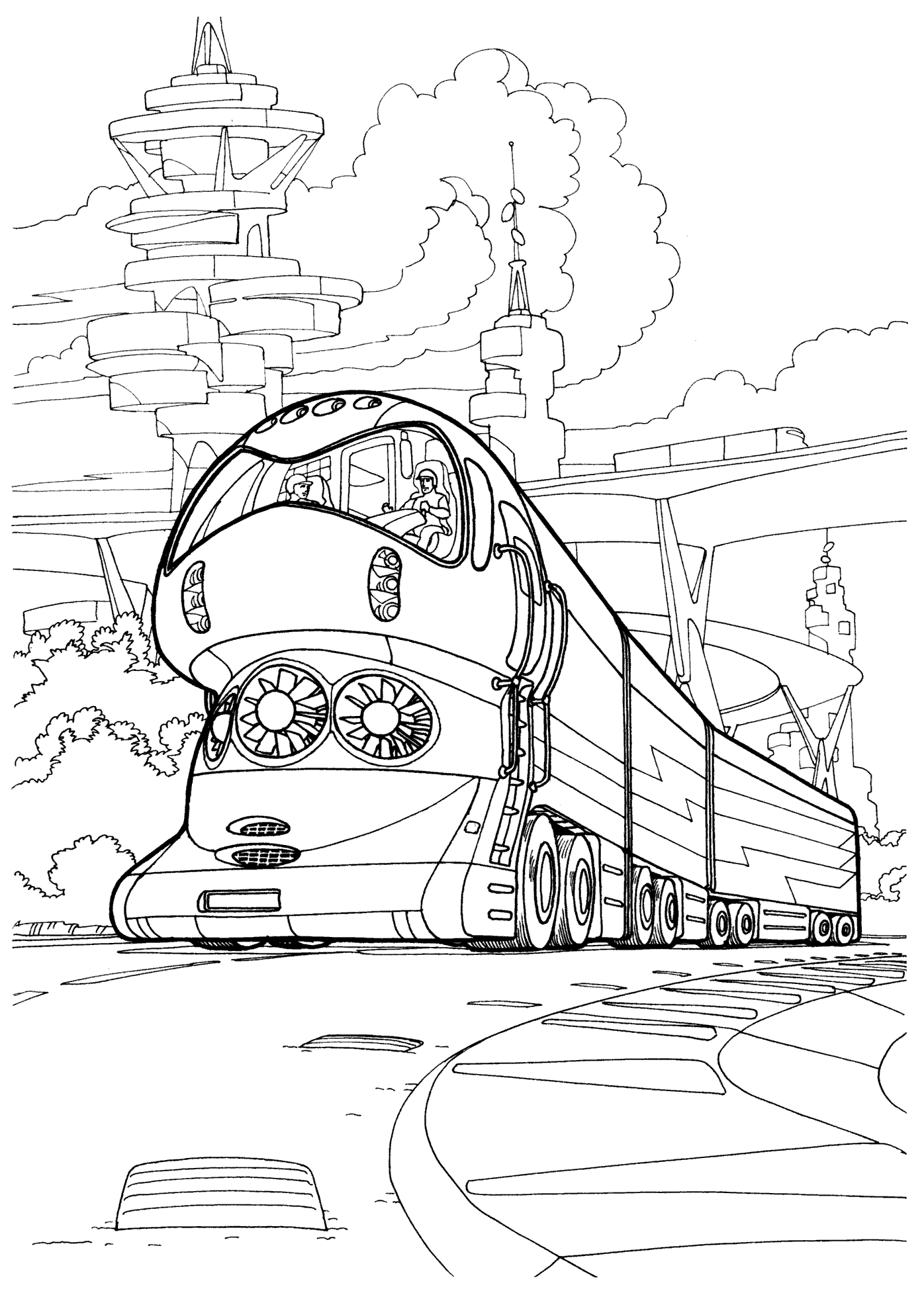 coloring train vehicles