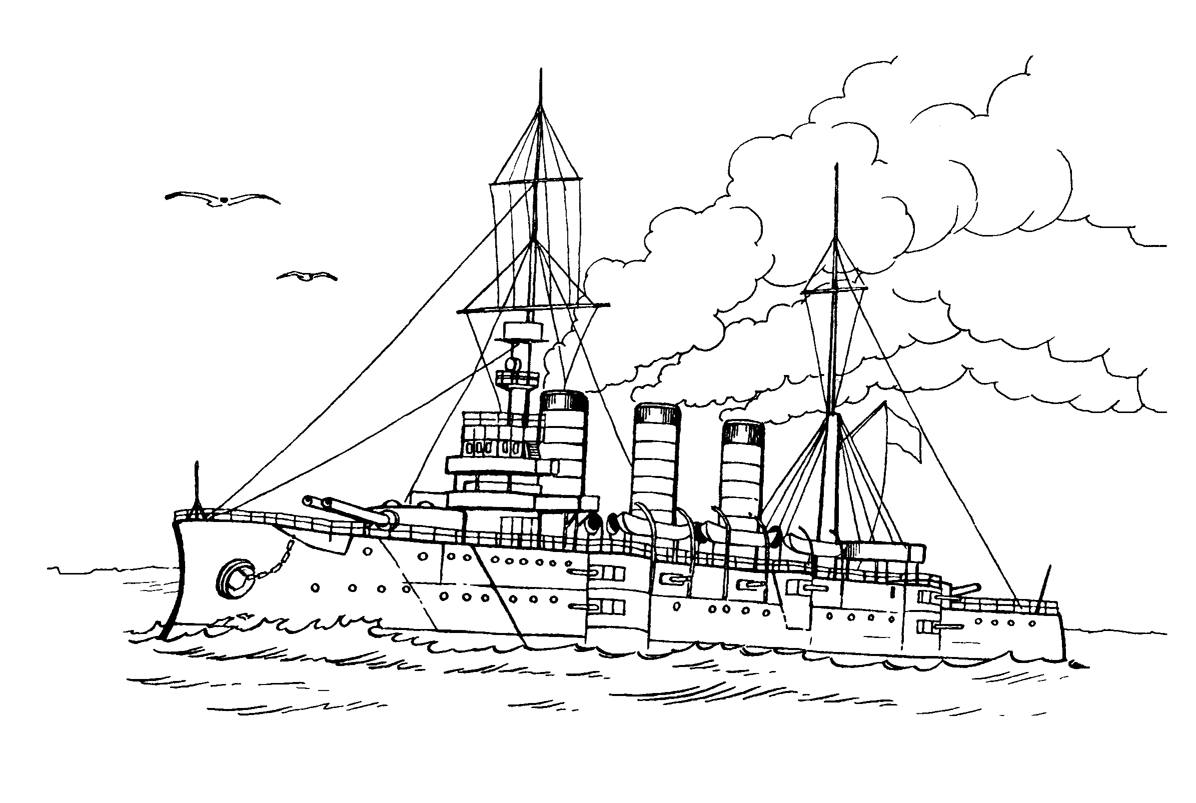 coloring-page-battleship
