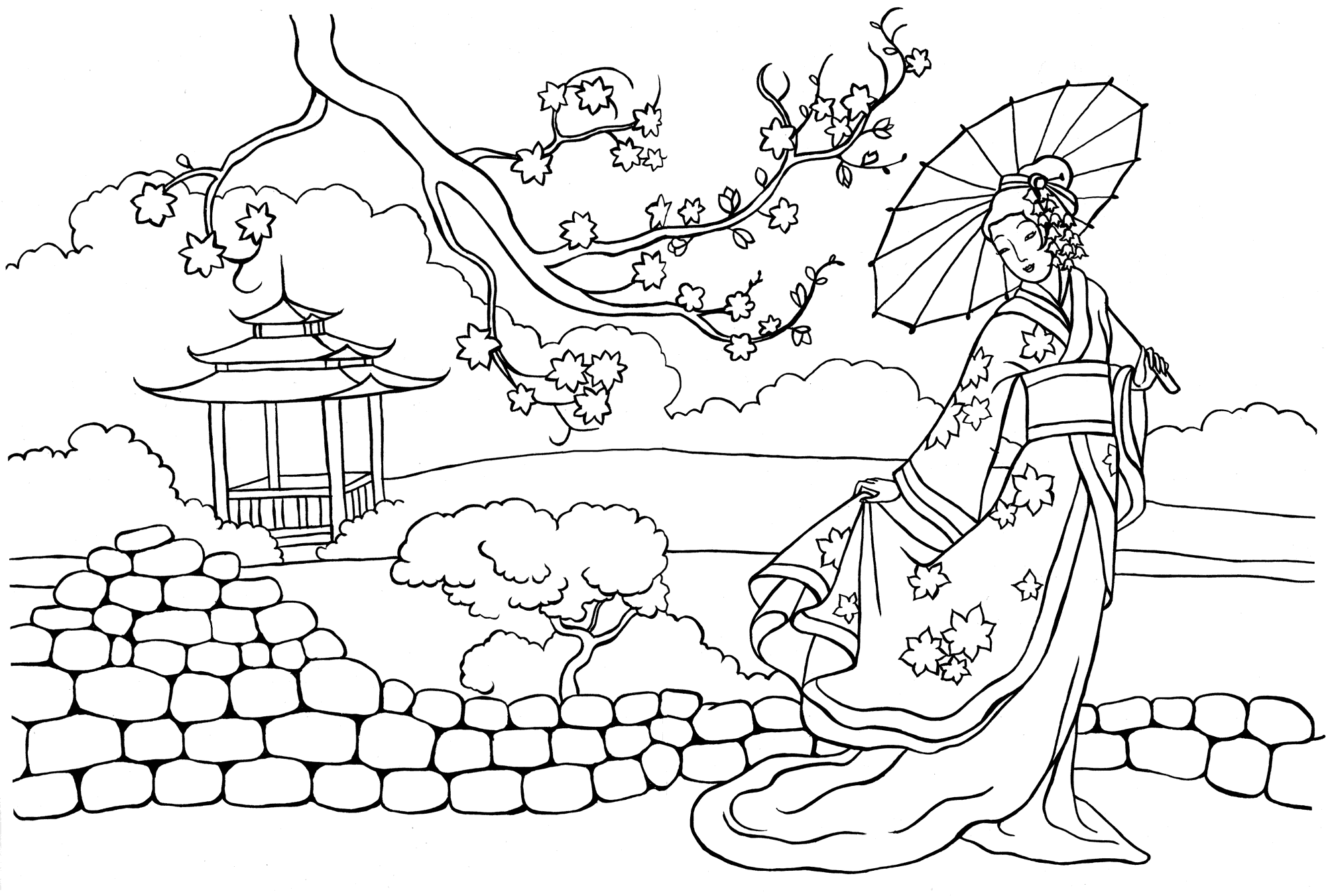 Coloring page Princess of China