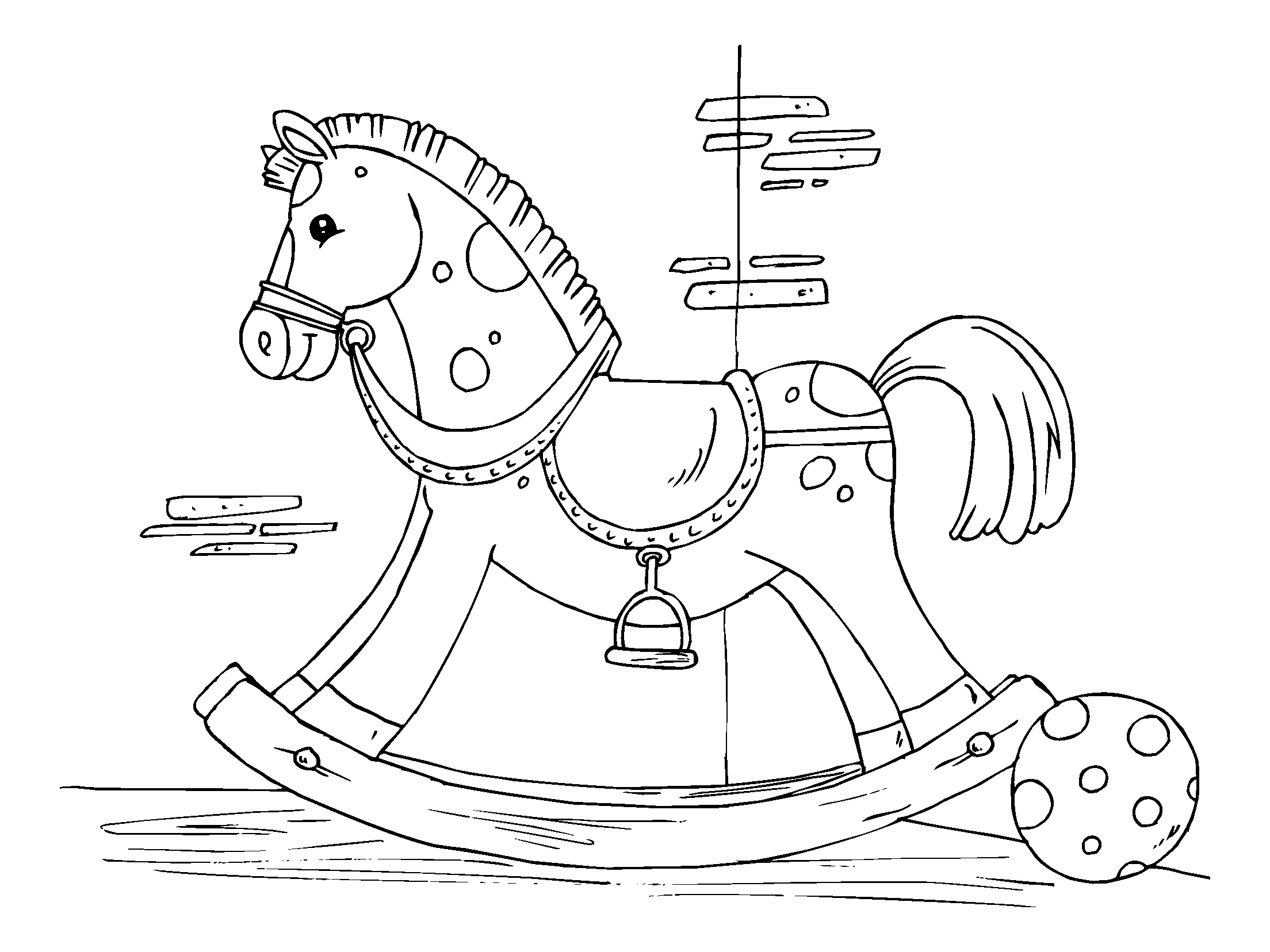 Coloring page - Rocking horse