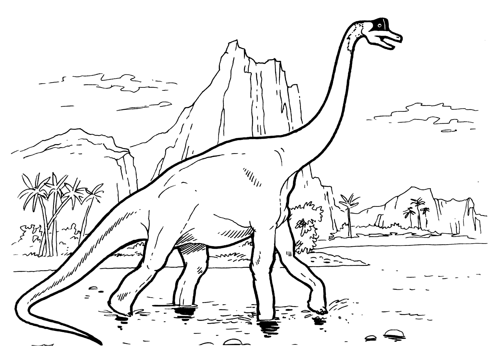 Coloring page Brachiosaurus