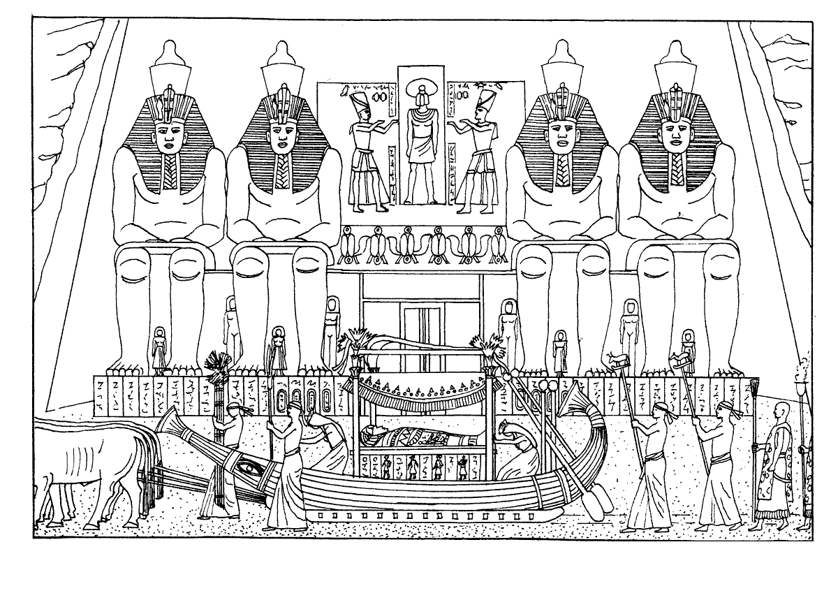 Coloring page - Temple in Egypt