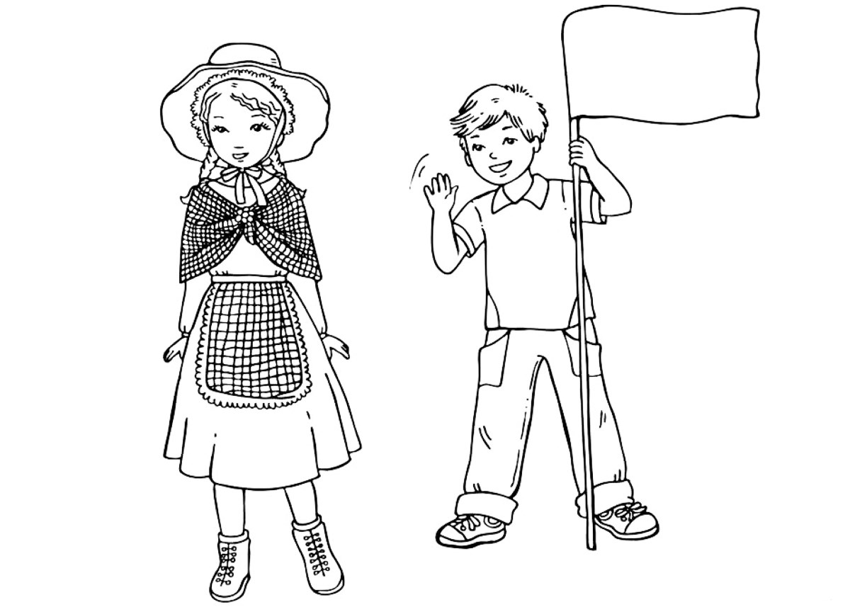 Coloring page - English children