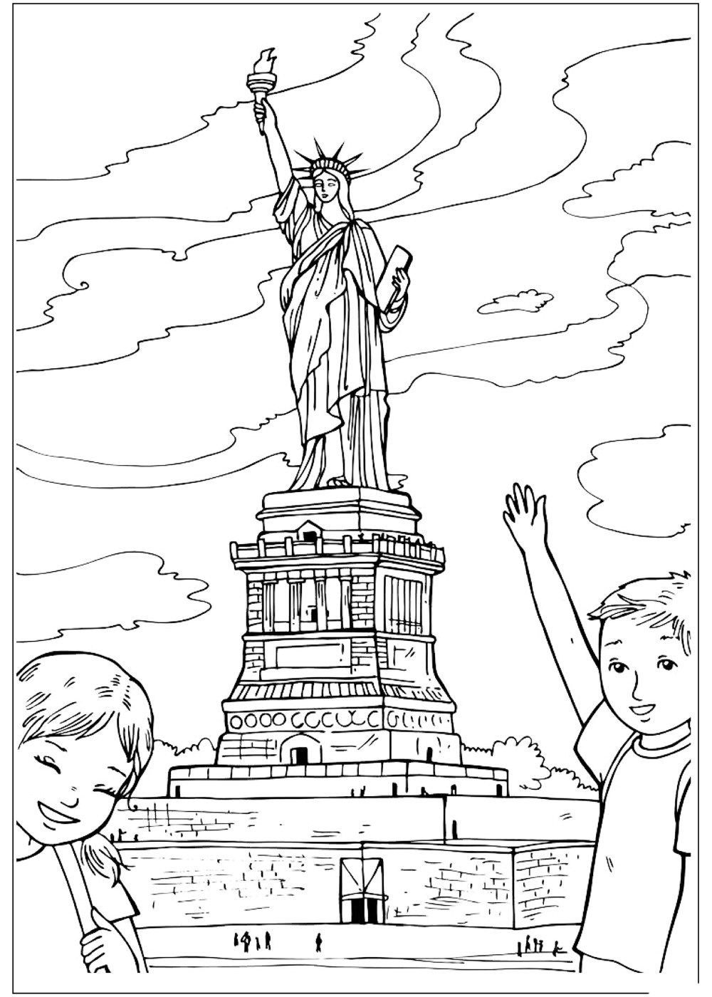 lady liberty columbia coloring pages - photo #12