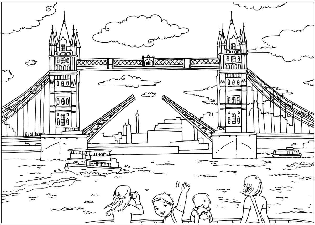 Coloring Page London Bridge