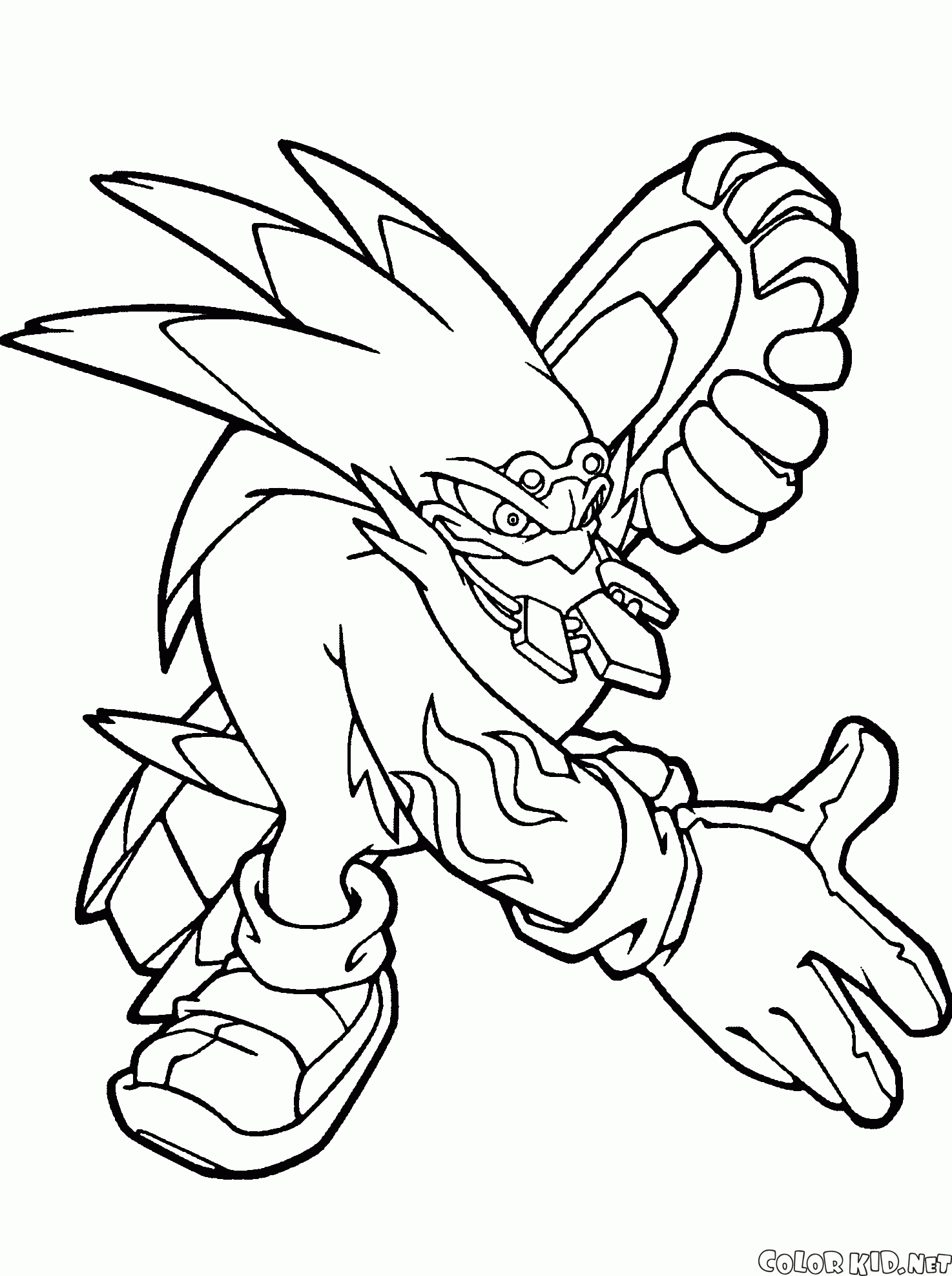 Coloring page - Jet the Hawk