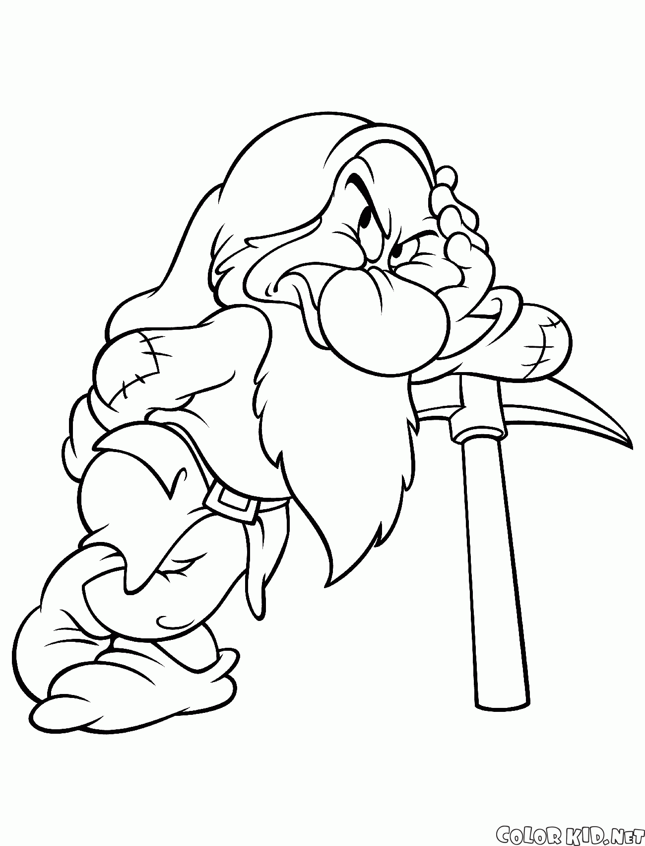 Coloring page - Snow White and the Seven Dwarfs