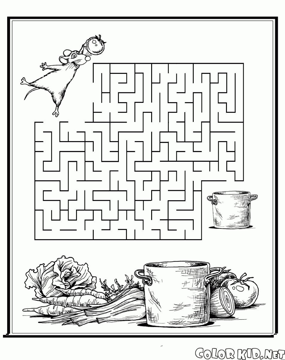 Coloring page - Labyrinth of Ratatouille