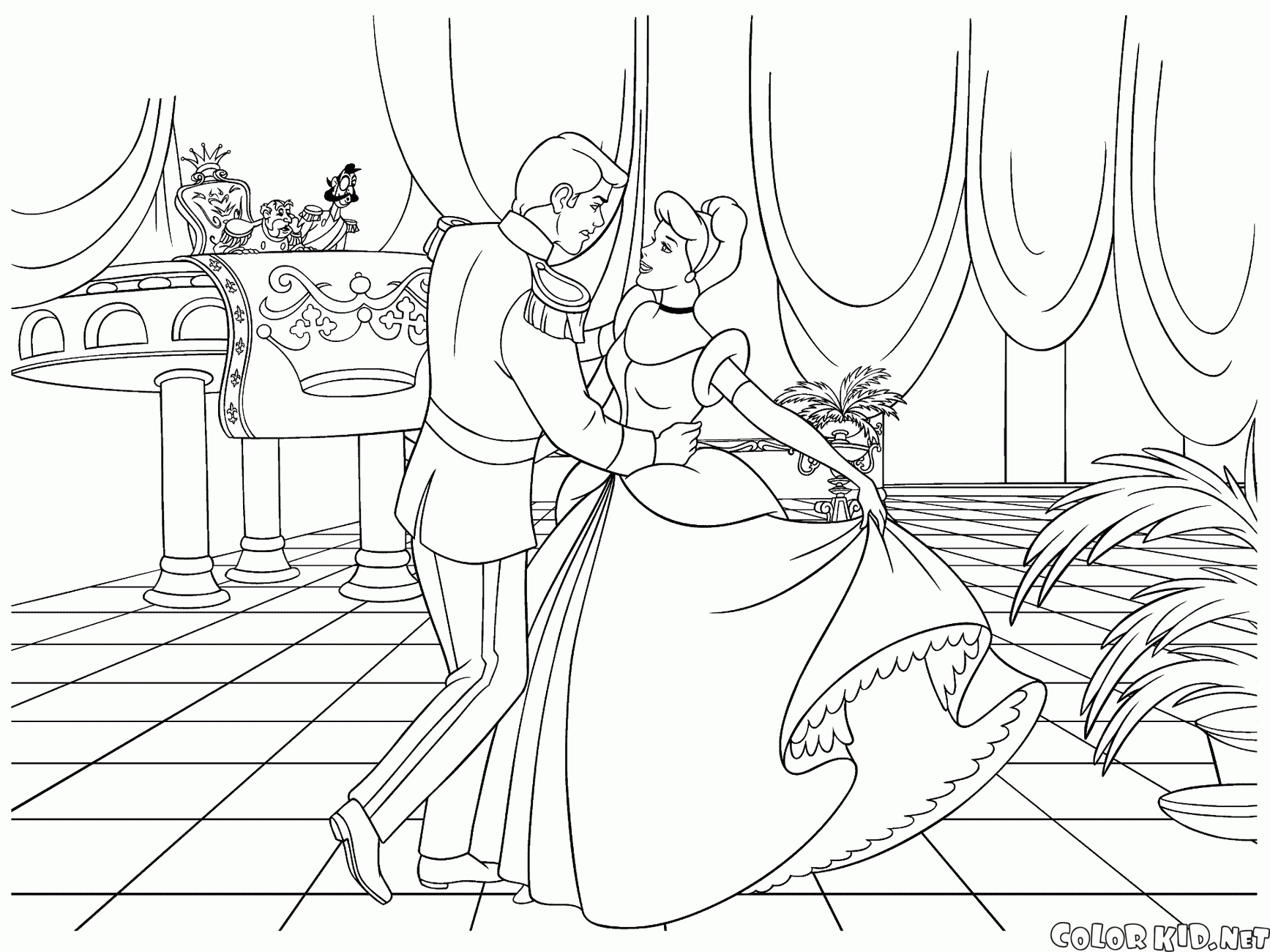 fairy godmother from cinderalla coloring pages - photo #25