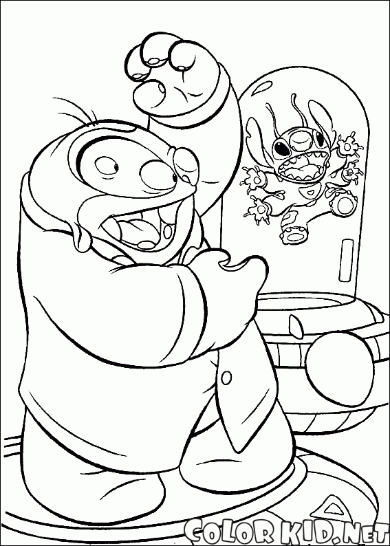 Alien Pages Stitch Coloring Pages