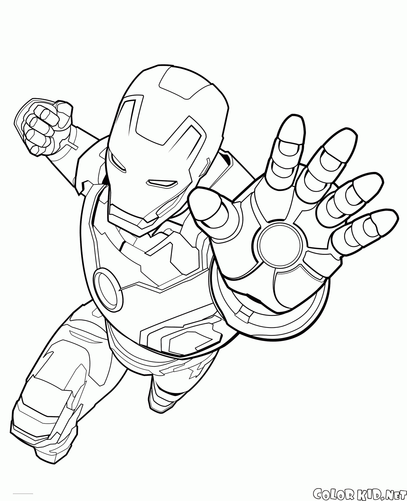 coloring page iron man