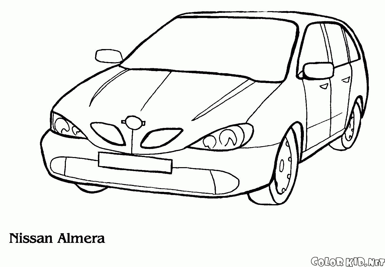Coloring page  Nissan Almera