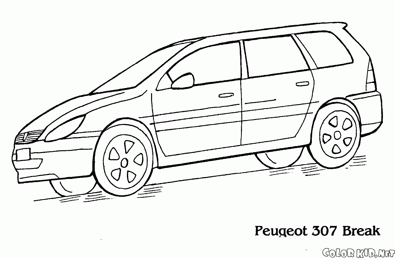 Coloring page - Peugeot 307