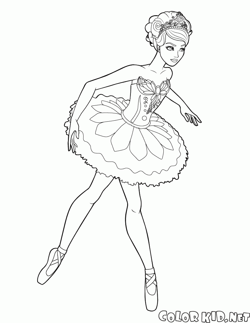Coloring page - Barbie - ballerina