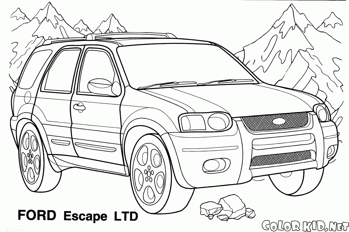 Coloring page - Truck Jeep