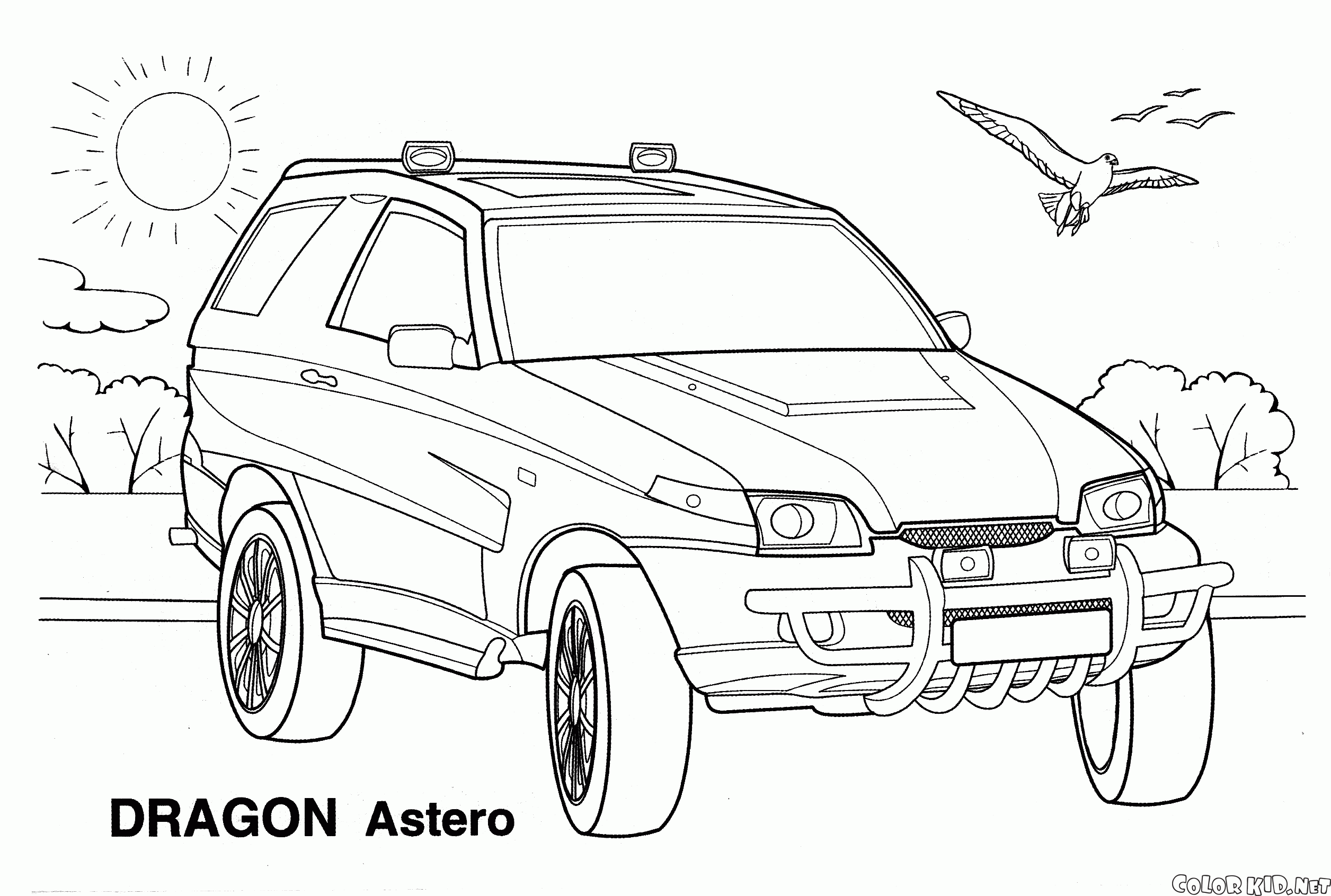 Coloring page - Japanese Jeep