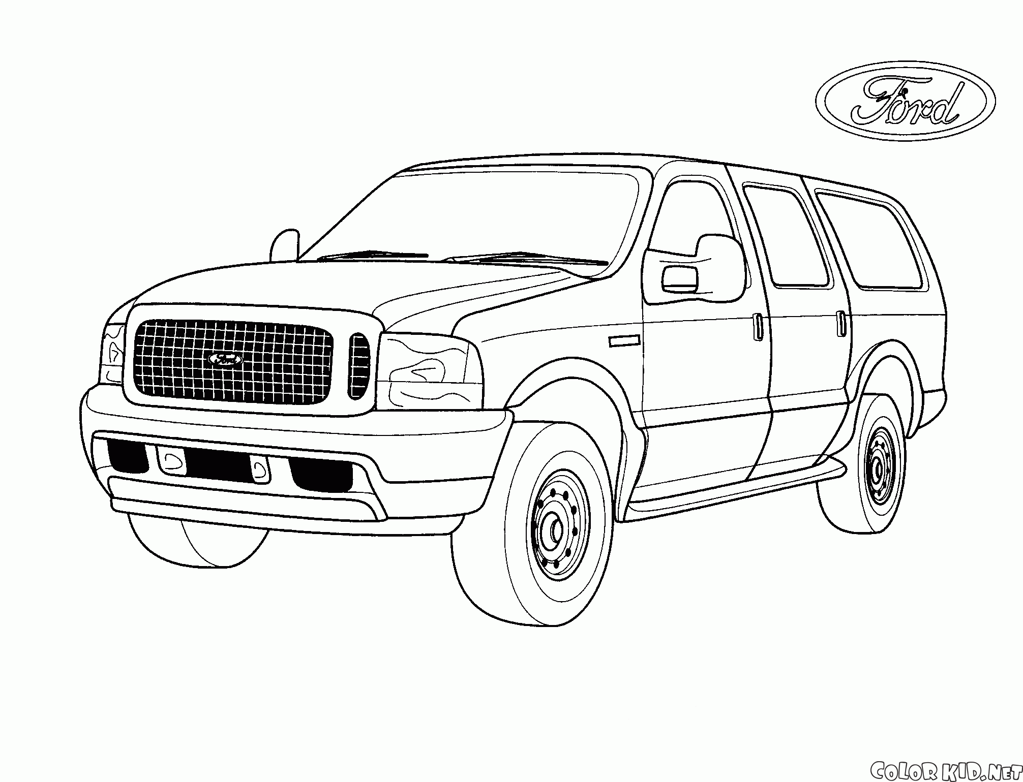 Coloring page - Oversized Jeep