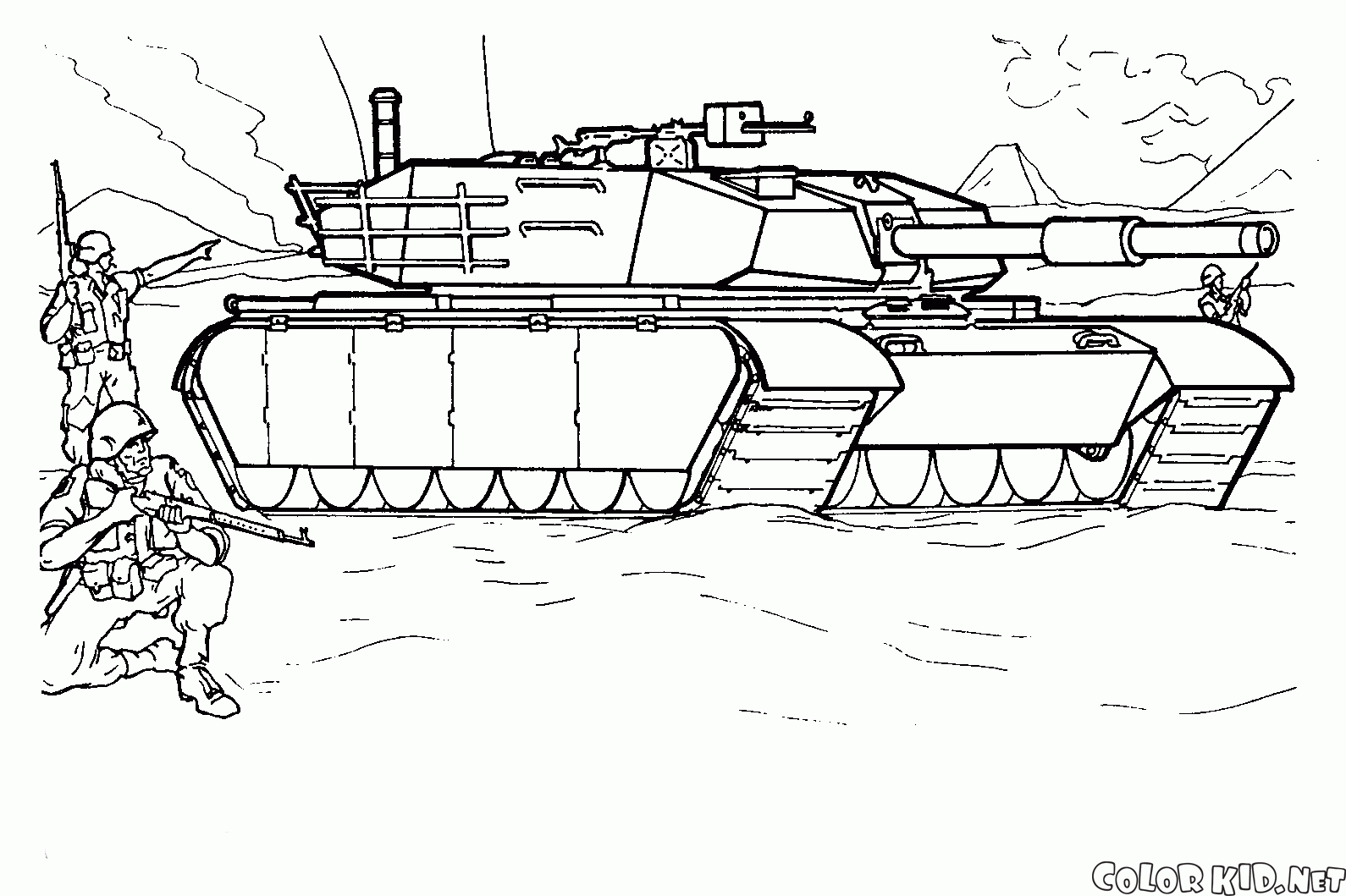 Coloring page - Amphibious Battle Tank