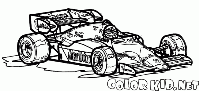 Coloring page - 1984 formula car