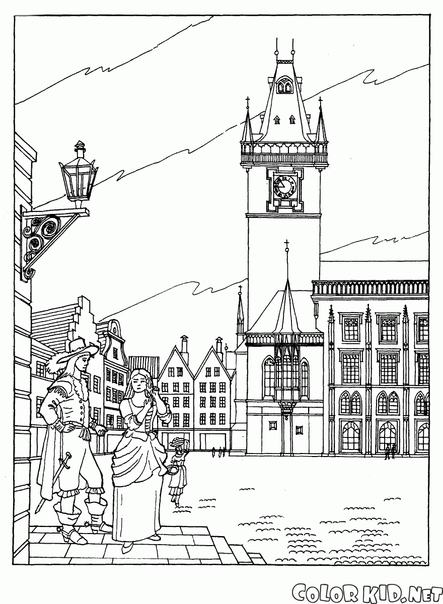 coloring page trinity cathedral in pskov prague christmas ornaments