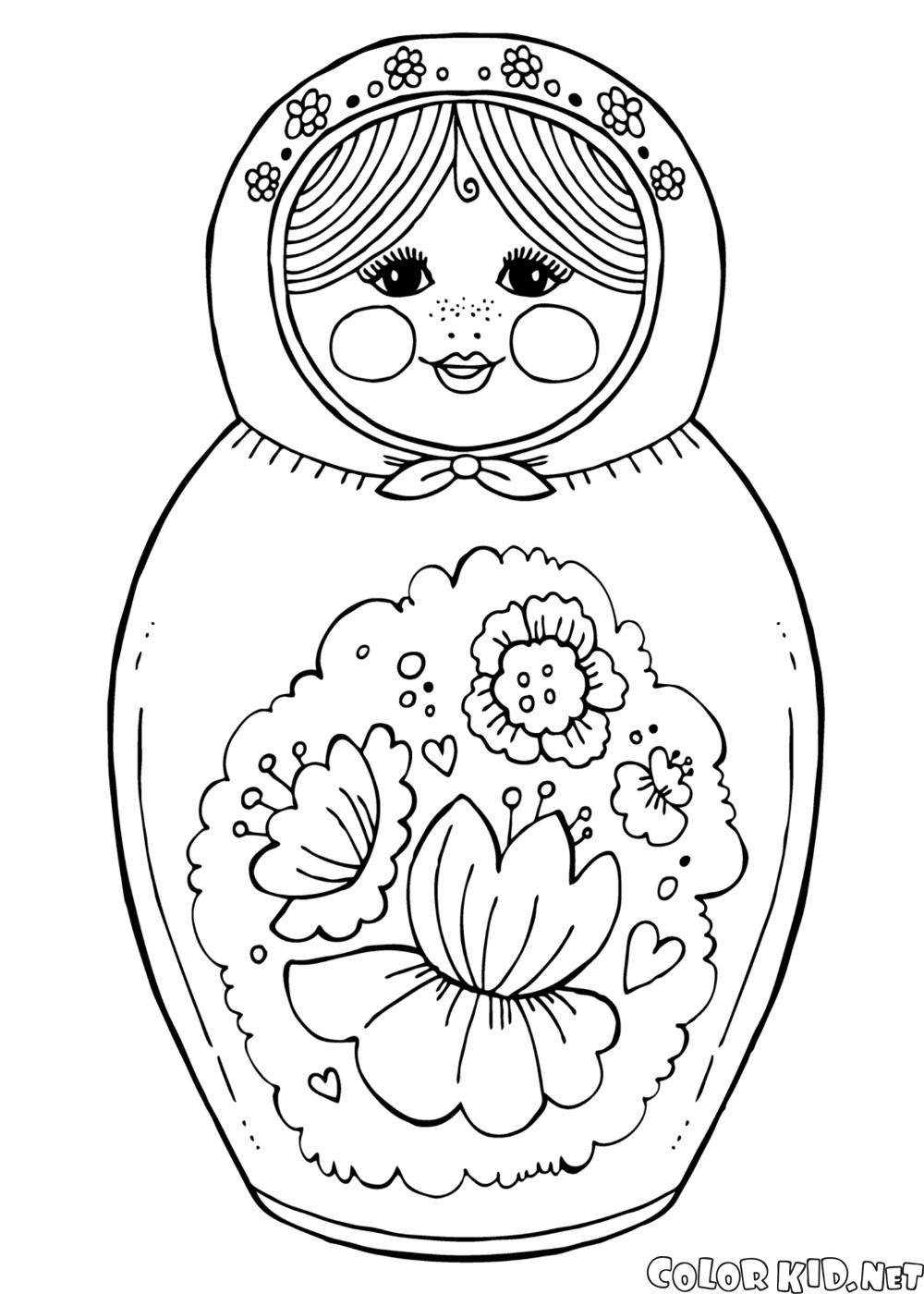 Coloring page - The boy in national costume