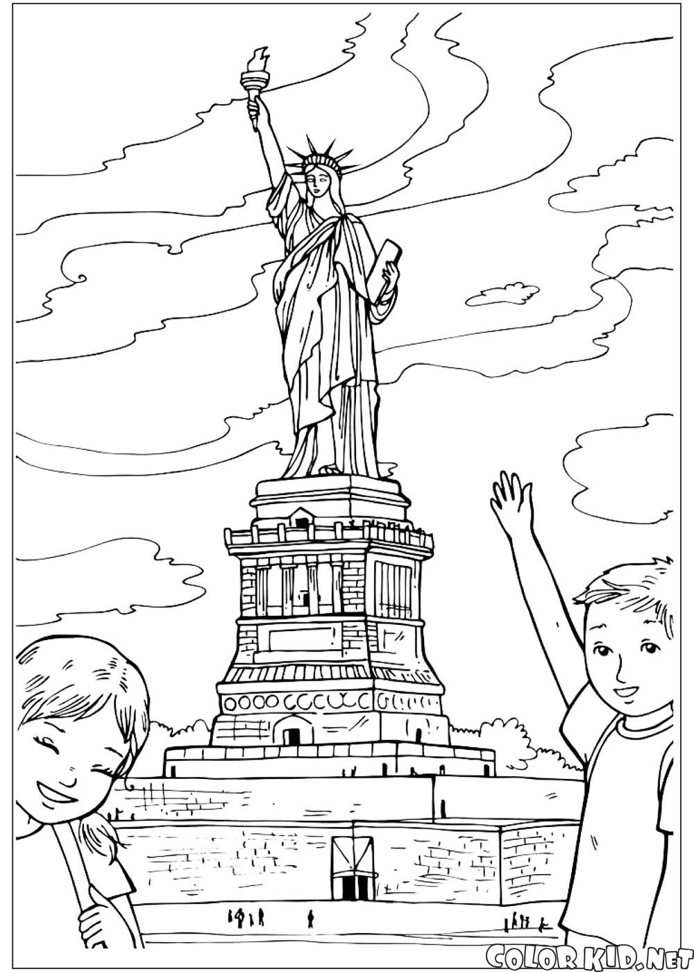 Statue Of Liberty Coloring Page Free Printable