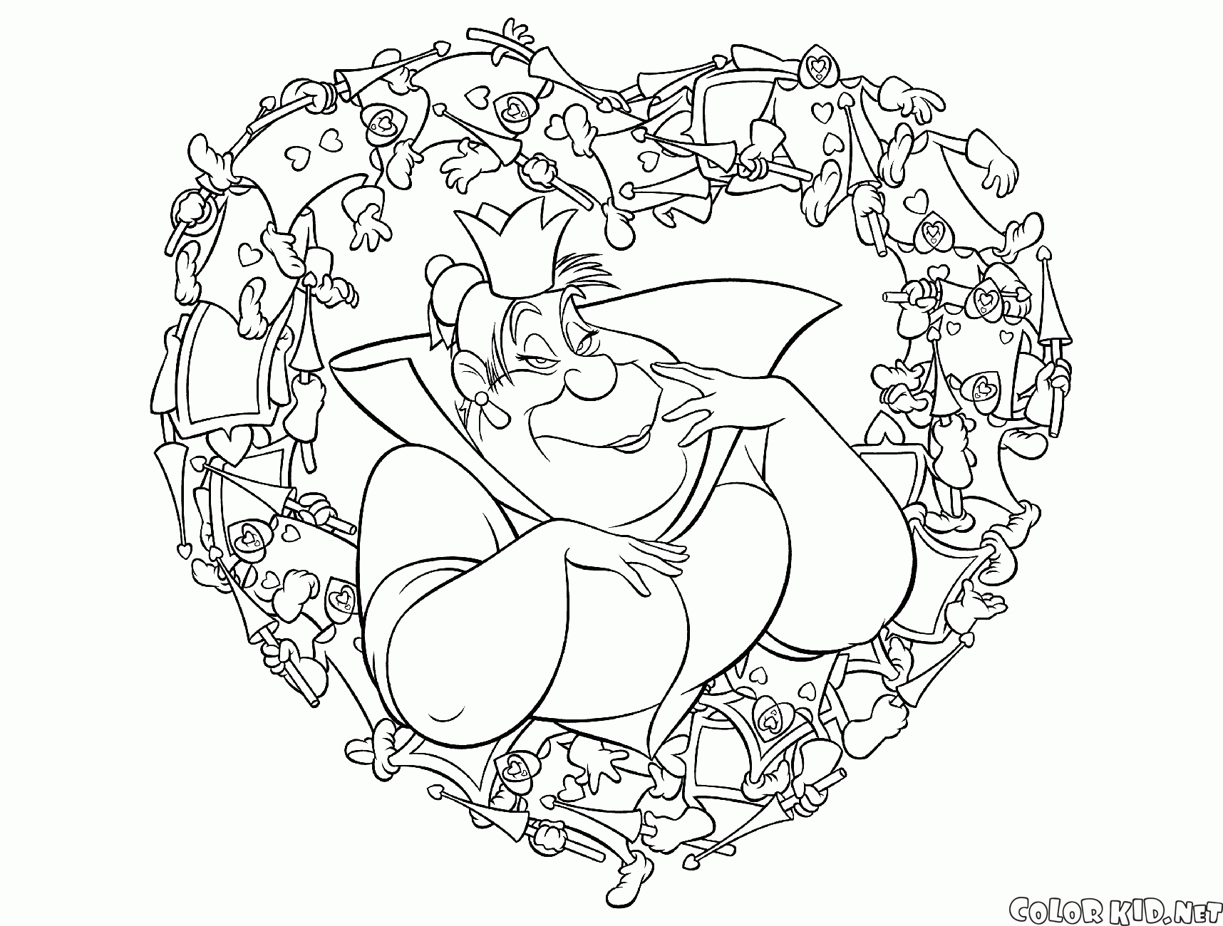 Coloring page - Alice in Wonderland
