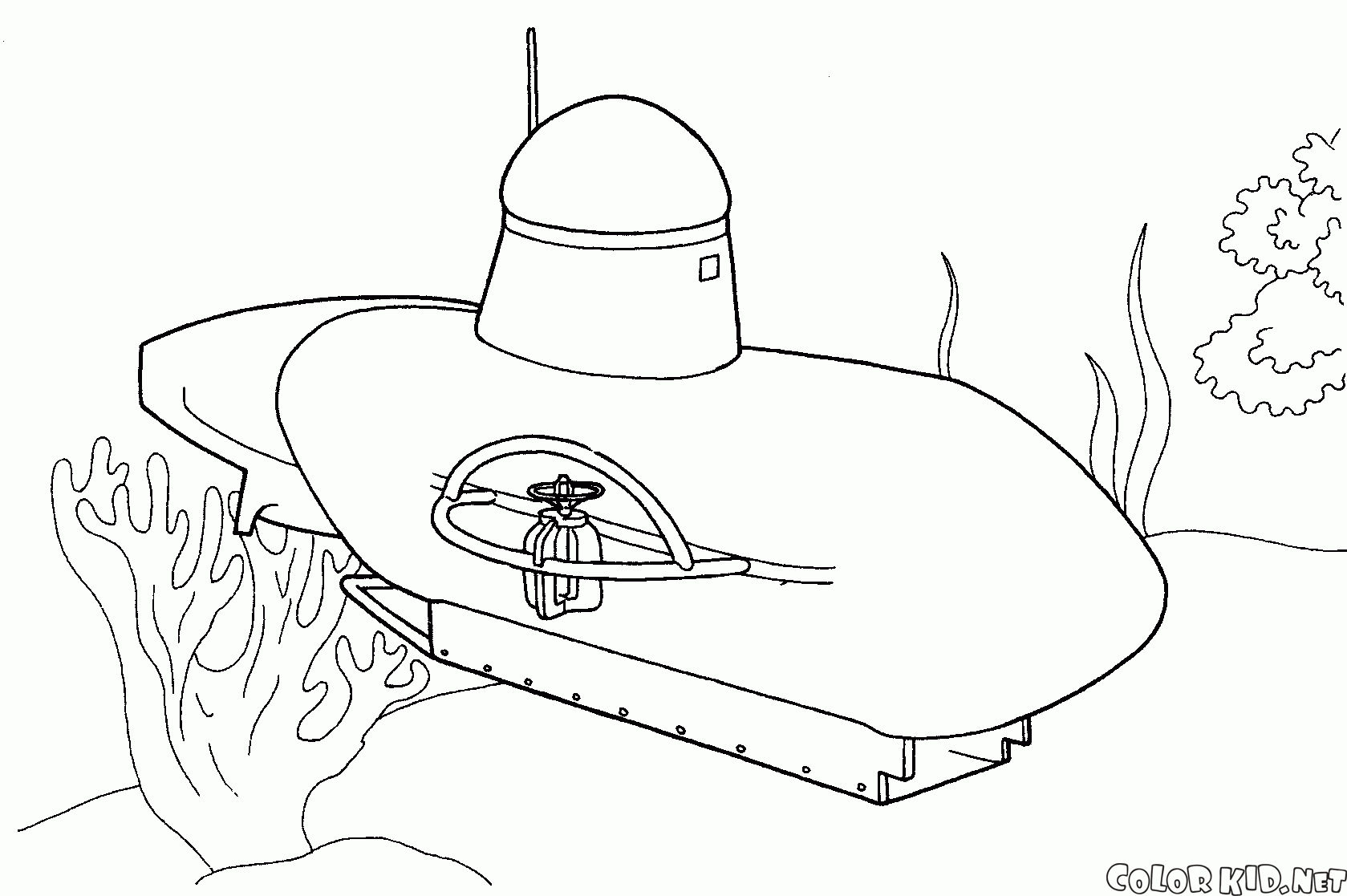 Coloring page - Submarine vessels