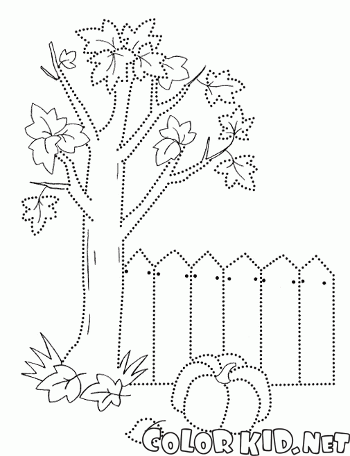 Coloring page - Seasons: Autumn