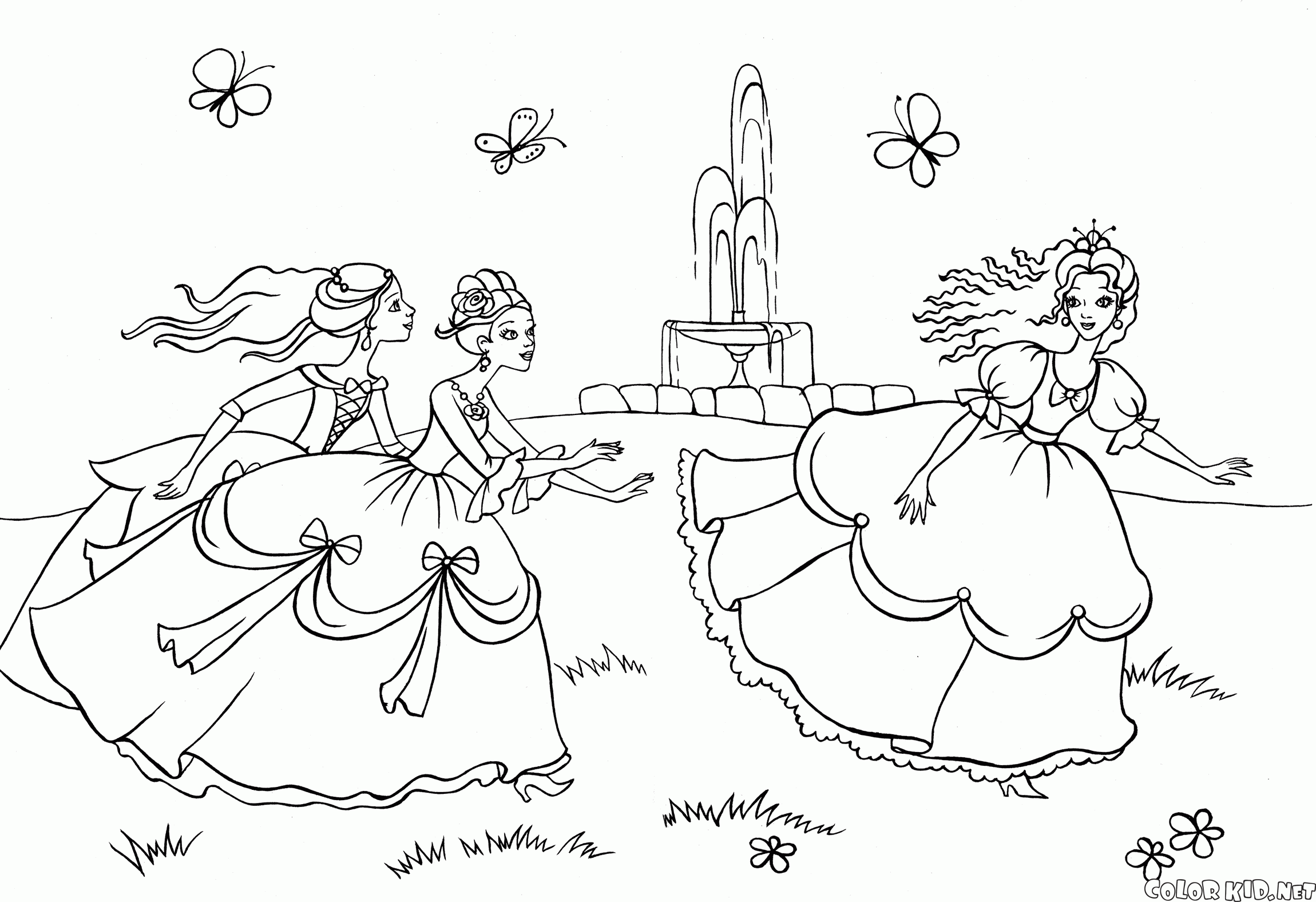 coloring page  fairytale kingdom